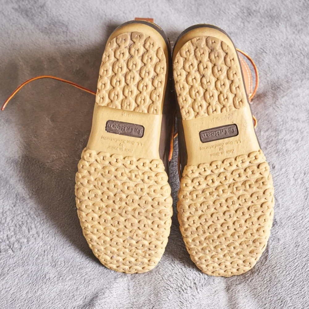 L.L. Bean Tan and Brown Men's Rain & Snow Boots